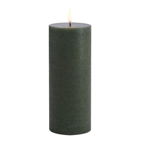 Uyuni Led-kynttilä rustiikki 7,8 x 20,3 cm, olive green
