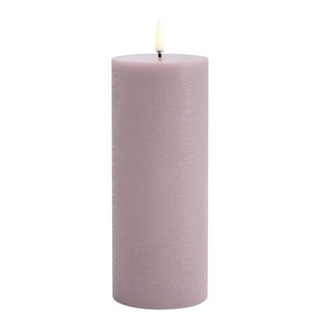 Uyuni Led-kynttilä rustiikki 7,8 x 20,3 cm, light lavender