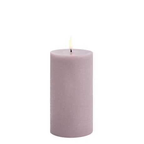 Uyuni Led-kynttilä rustiikki 7,8 x 15,2 cm, light lavender