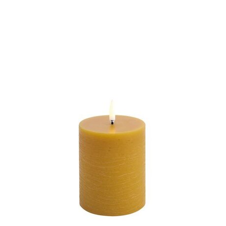 Uyuni Led-kynttilä rustiikki 7,8 x 10,1 cm, curry yellow