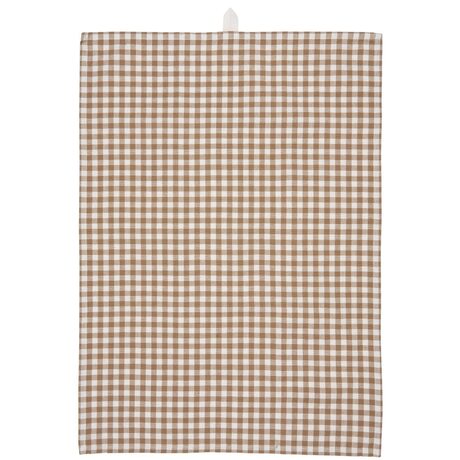 Ib Laursen Kitchen towel Sebastian 50 x 70 cm, off-white/cinnamon