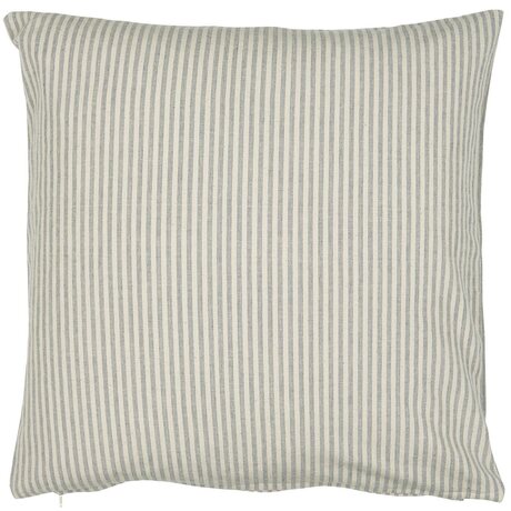Ib Laursen Cushion cover Asger off white w/thin dusty blue stripes 50 x 50 cm