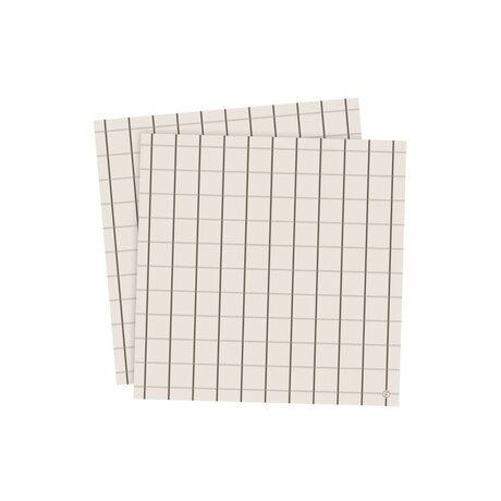 Ernst Checkered napkins 33 x 33 cm 20 pcs/pkt, sand/brown