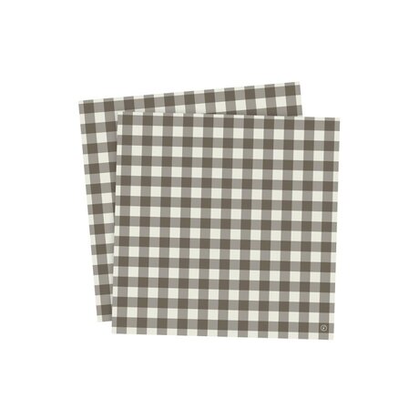 Ernst Checkered napkins 33 x 33 cm 20 pcs/pkt, brown/sand