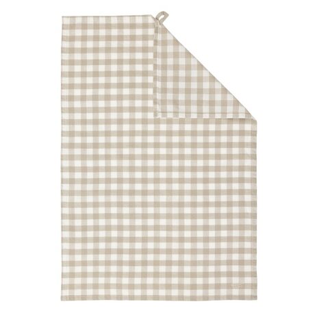 Ernst Checkered kitchen towel 47 x 70 cm, beige/white