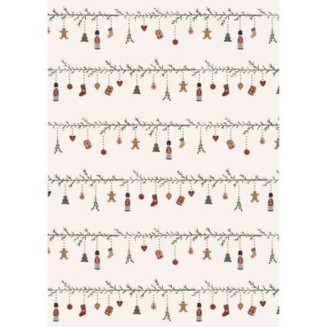 Ib Laursen My nostalgic Christmas gift wrapping paper 52,5 cm x 5 m