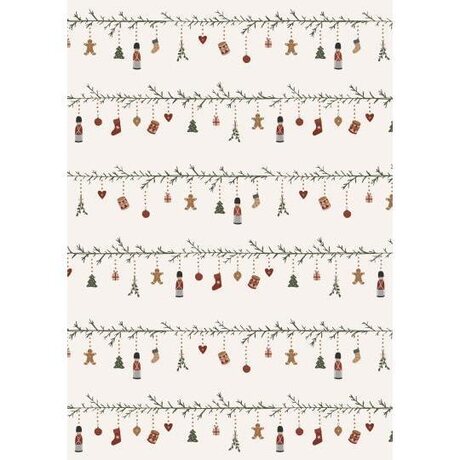 Ib Laursen My nostalgic Christmas gift wrapping paper 52,5 cm x 2 m