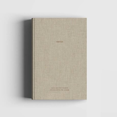 Cozy Publishing Natural linen & golden notes muistikirja, pellava