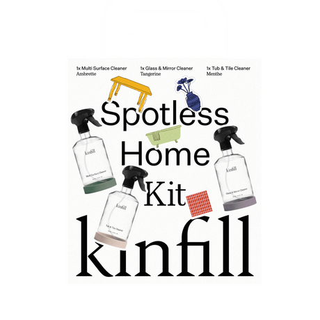 Kinfill Spotless Home Bundle aloituspakkaus (3 pulloa + 3 tiivistettä)