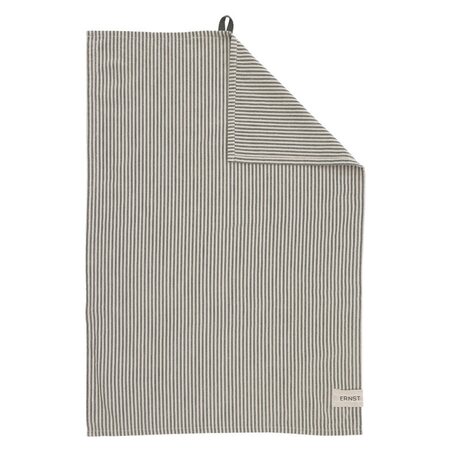 Ernst Striped kitchen towel 47 x 70 cm, green/beige