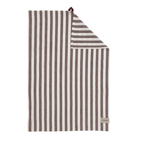 Ernst Striped kitchen towel, wide stripes 47 x 70 cm, red/white