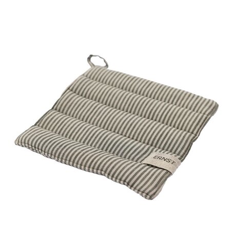 Ernst pot holder striped 23 x 25 cm, green/beige