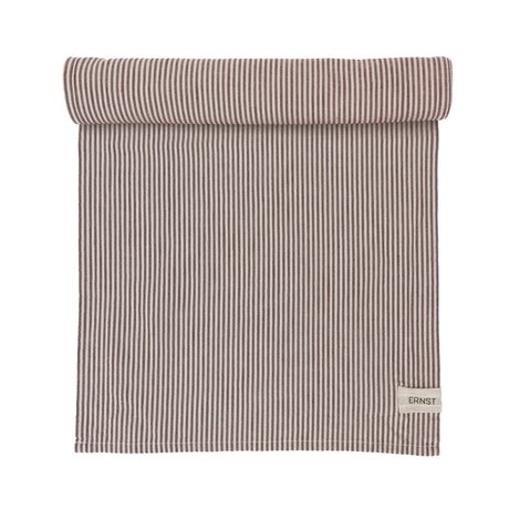 Ernst striped table runner red/beige CHOOSE LENGHT