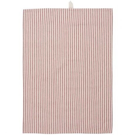 Ib Laursen Ingrid kitchen towel 50 x 70 cm, rusty brown/off white