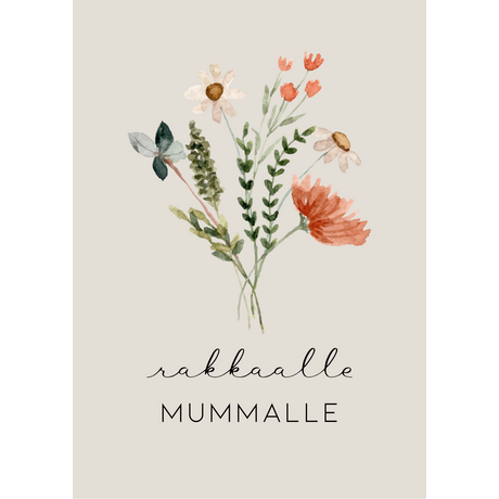 Rakkaalle mummalle kortti