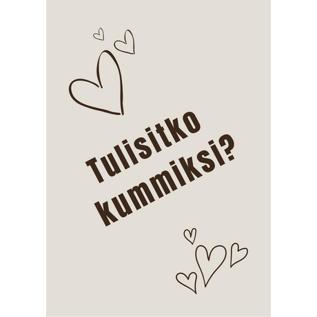 Tulisitko kummiksi kortti - VALITSE VÄRI