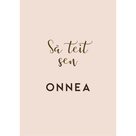Sä teit sen ONNEA kortti - VALITSE VÄRI