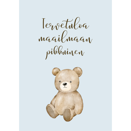 Tervetuloa maailmaan pikkuinen, nalle - VALITSE VÄRI