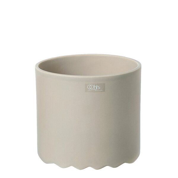 Oohh Wawe pot/jar 12 x 11 cm, light brown