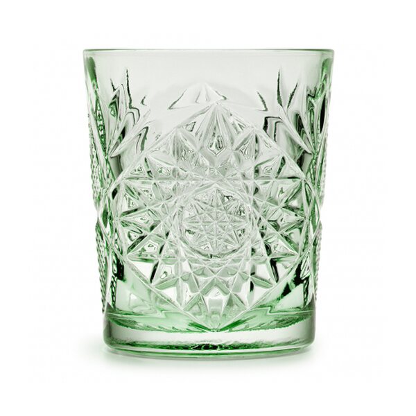 Libbey hobstar drinking glass 35 cl, green