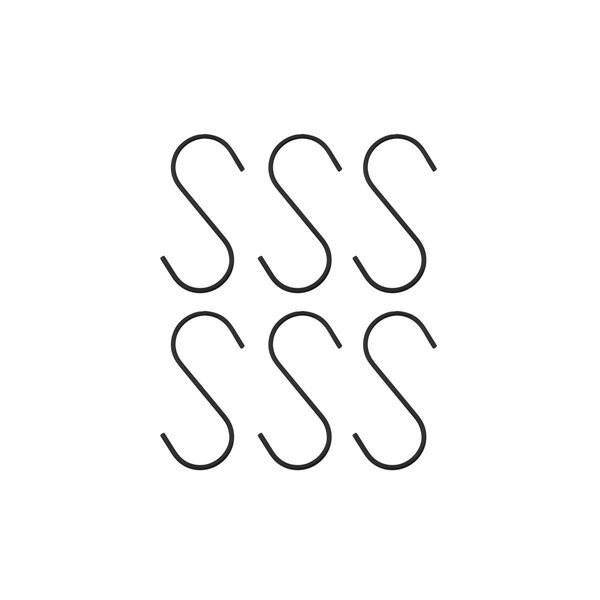House Doctor Snap s-hooks 4,8 x 10 cm, black