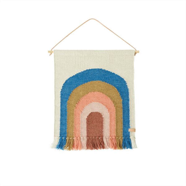 OYOY Follow the rainbow mini seinävaate 69 x 55 cm, sininen