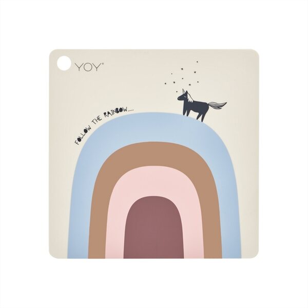 OYOY Follow the rainbow tabletti 38 x 38 cm
