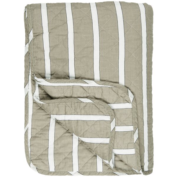 Ib Laursen Tikattu torkkupeitto 130 x 180 cm, beige/musta/valkoinen