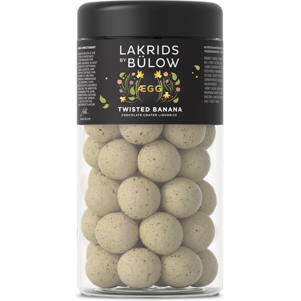 Lakrids By Bulow Egg twisted banana suklaakuorrutteinen lakritsi 295 g, regular
