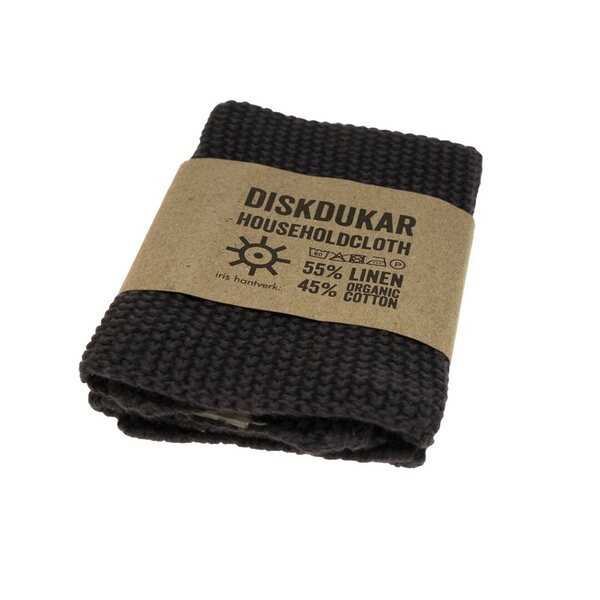Iris Hantverk Household cloth, graphite grey