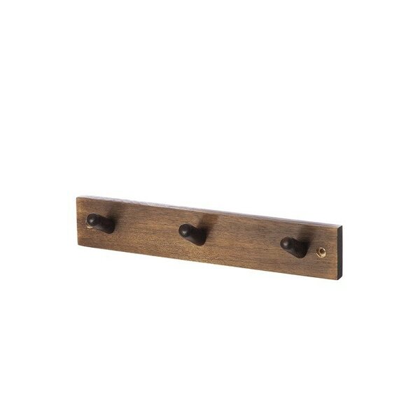 Ernst Coat rack 3 knobs, brown