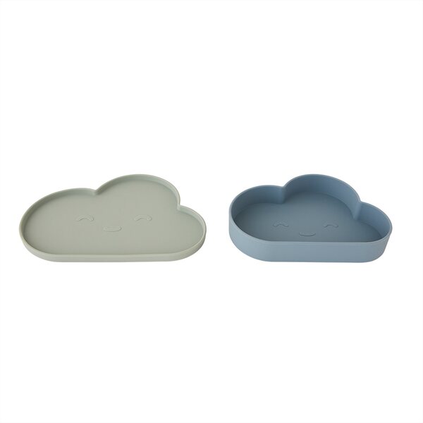 OYOY Chloe cloud lautanen ja kulho, tourmaline/pale mint