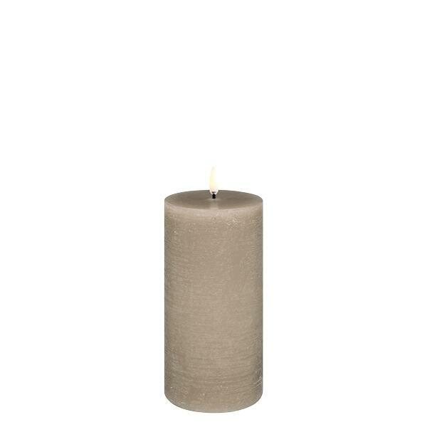 Uyuni Led-kynttilä rustiikki 7,8 x 15 cm, sandstone