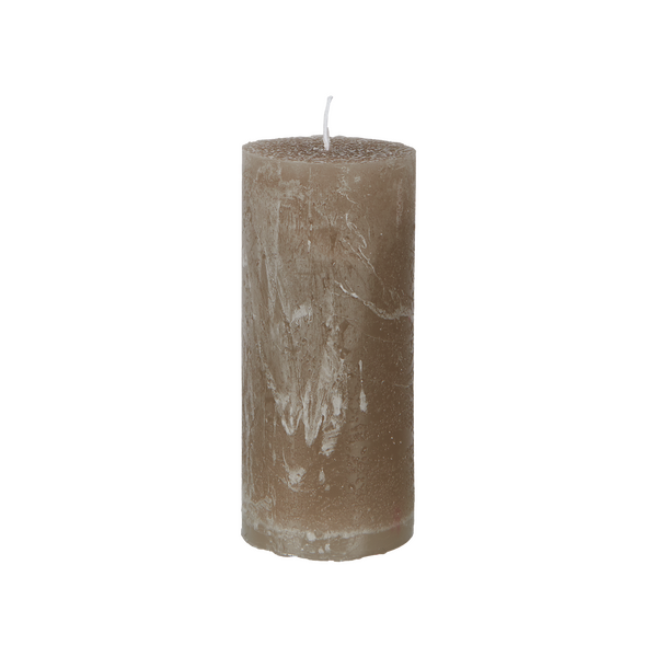 Affari Cote nord pillar candle 7 x 15 cm, linen