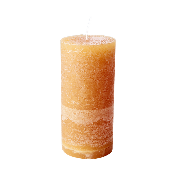 Affari Cote nord pillar candle 7 x 15 cm, ochre