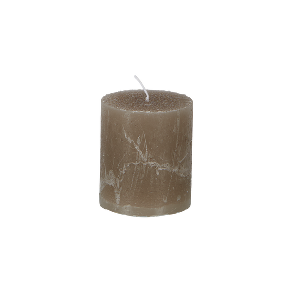 Affari Cote nord pillar candle 7 x 7,5 cm, linen