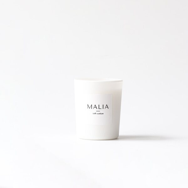 Malia Soft Cotton scented candle - Mini 75 g