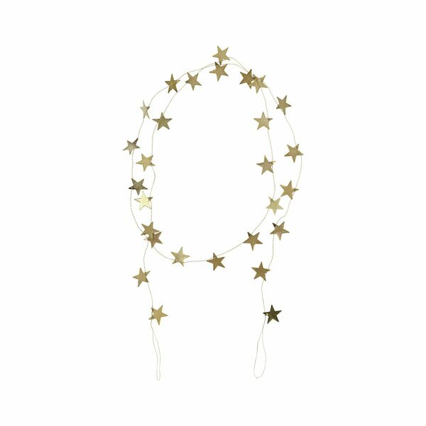 House Doctor garland Stars 150cm, antique brass finished