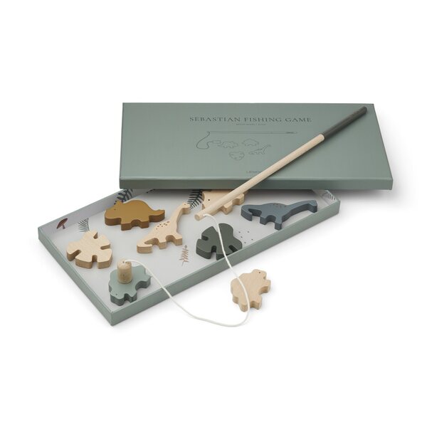 Liewood Sebastian fishing game, Dino hunter green multi mix