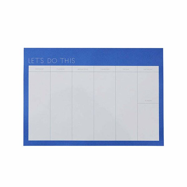 Design Letters Weekly planner A4, koboltin sininen