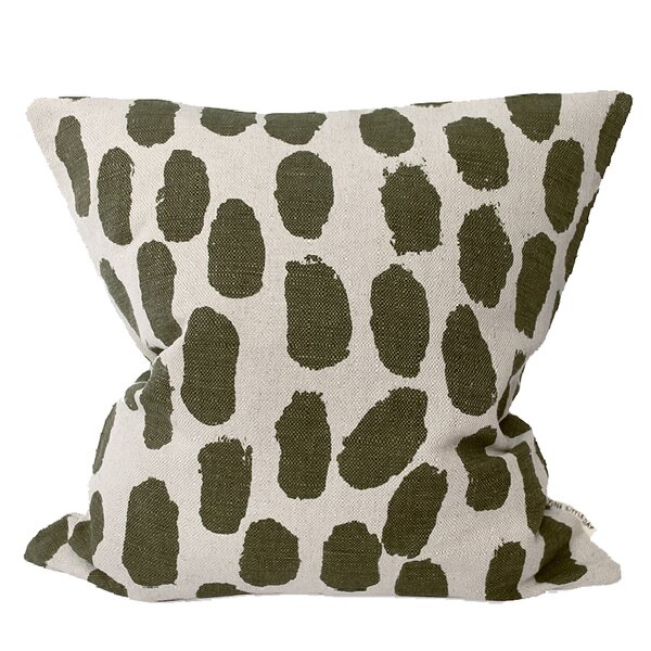 Fine Little Day Dots tyynynpäällinen 50 x 50 cm, luonnonvärinen/oliivi