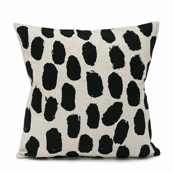 Fine Little Day Dots tyynynpäällinen 50 x 50 cm, luonnonvärinen/musta