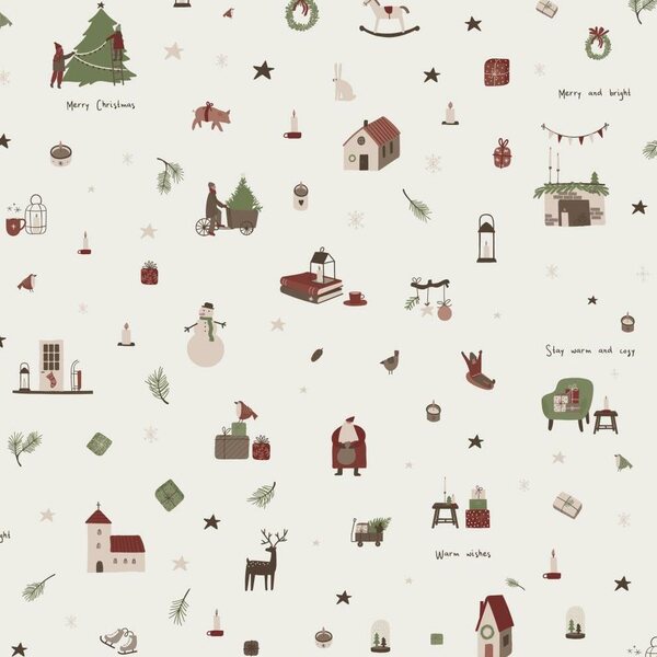 Ib Laursen Lahjapaperi 52,5 cm x 2 m, christmas mood