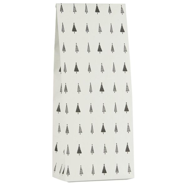 Ib Laursen Lahjapussi S 12 x 30,5 x 7 cm, black Christmas forest