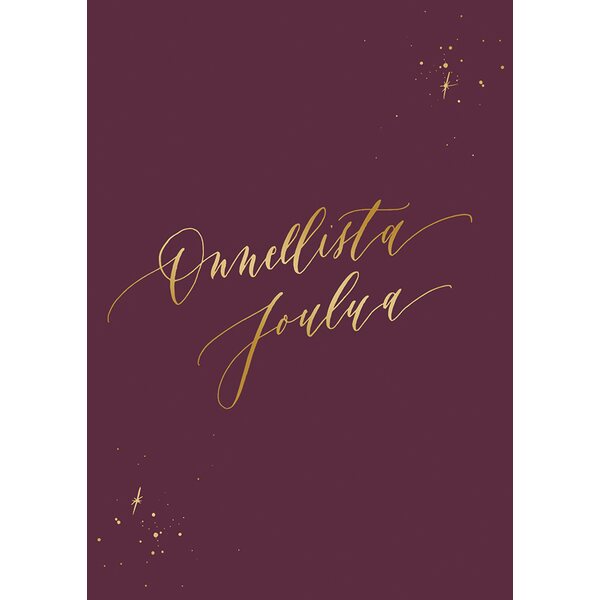 Kalligrafiastudio joulukortti Onnellista Joulua