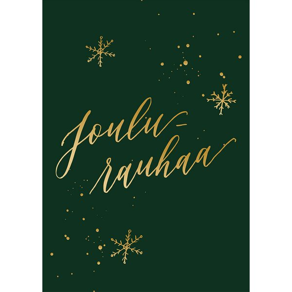 Kalligrafiastudio joulukortti Joulurauhaa