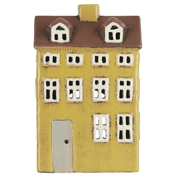 Ib Laursen Talo kynttilälyhty keltainen 7 x 18 x 11 cm