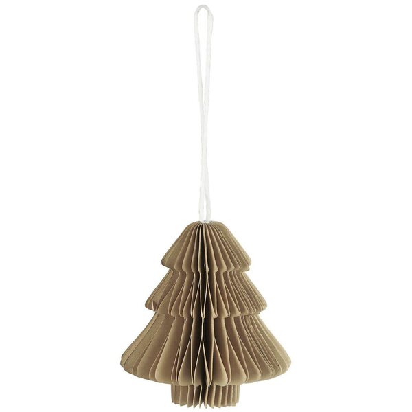 Ib Laursen Kuusi paperikoriste 7 x 6,5 cm, beige
