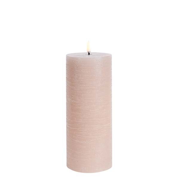 Uyuni Led-kynttilä rustiikki 7,8 x 20 cm, beige