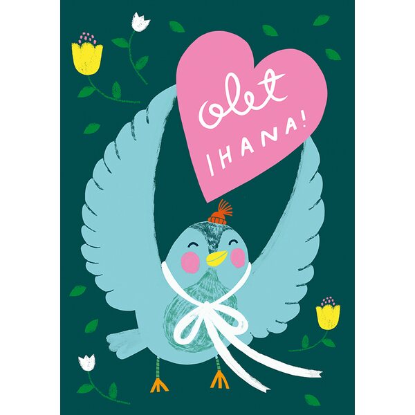 Mira Mallius Olet ihana -kortti (lintu)